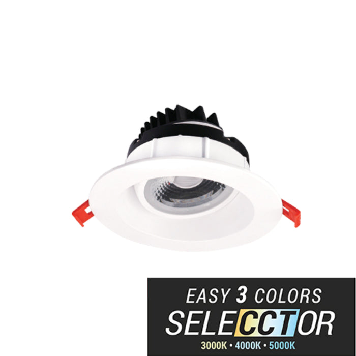 Elite RL472 4" Canless LED Gimbal Adjustable, 1000 Lumens, CCT Selectable, 120V