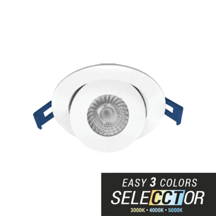 Elite RL473 4" Canless LED Pull Down Adjustable Downlight, 700 Lumens, w/ CCT Selector