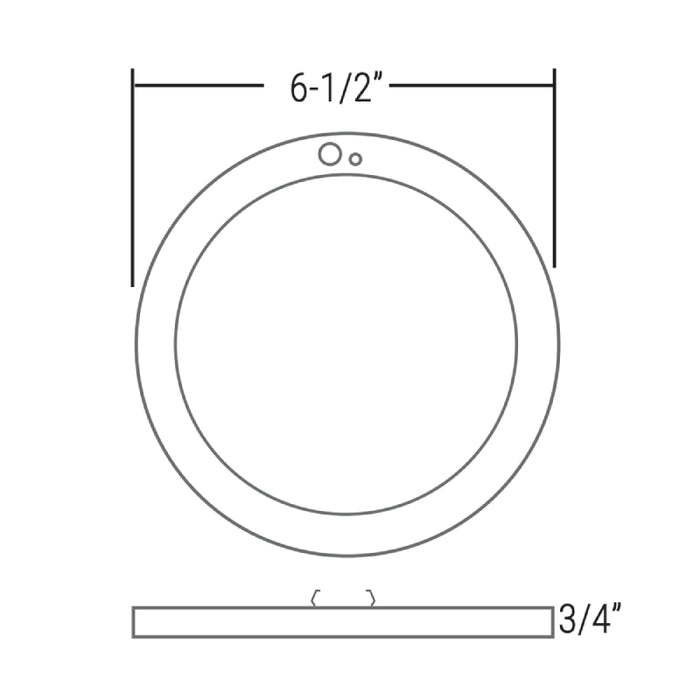 Elite RL793-CCT 7" Round LED Slim Surface Mount with PIR Sensor, CCT Selectable, 1000 Lumens, 120V