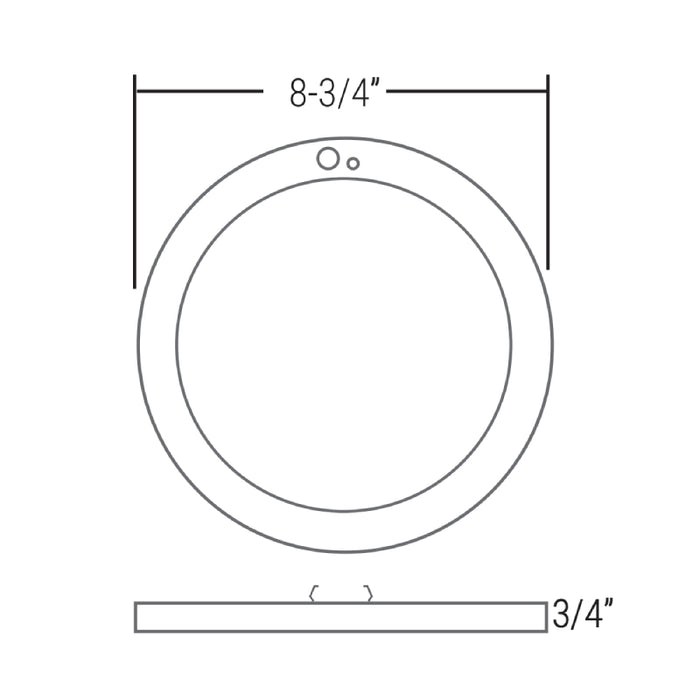 Elite RL993-CCT 9" Round LED Slim Surface Mount with PIR Sensor, CCT Selectable, 1500 Lumens, 120V