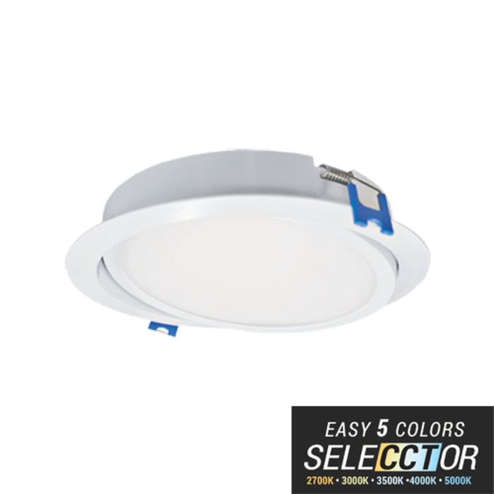 Elite RPL664-ML-CCT 6" Round Adjustable LED Downlight, Selectable CCT & Lumen