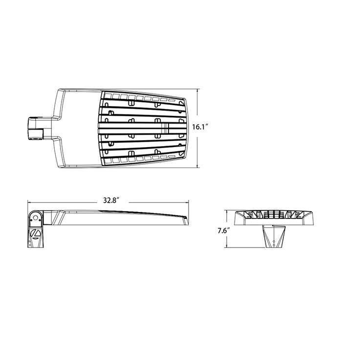 Lithonia RSXF3 LED P4 4000K  WFL 312W MVOLT, 39434 Lumens, LED Flood Light, Integral slipfitter, Dark Bronze, 120-277V