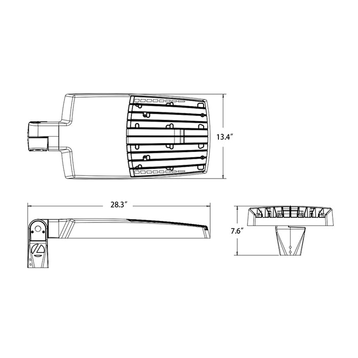 Lithonia RSXF2 LED P6 244W 4000K, 27077 Lumens. Wide Flood. MVOLT, Integral slipfitter, 120-277V