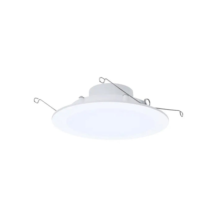 Satco S11896 6" Round 9W/11W/13W LED Flat Wafer Downlight Retrofit, 5CCT Selectable, Matte White Finish