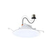 Satco S11896 6" Round 9W/11W/13W LED Flat Wafer Downlight Retrofit, 5CCT Selectable, Matte White Finish