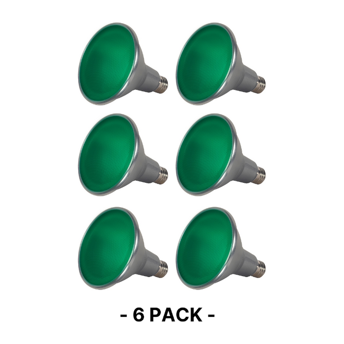 Satco S9481 15W PAR38 Colored LED Bulb - 40° BEAM, Green