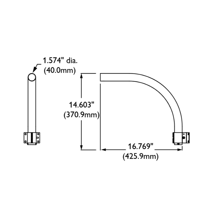Stonco DTDARMGY3S Mounting Arm for Dust to Dawn LED Barn Light, Light Grey Finish