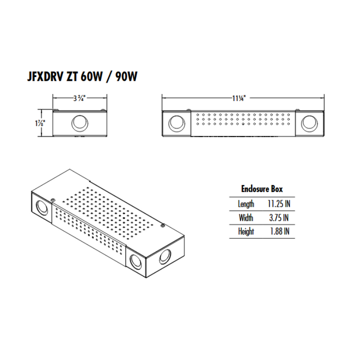 Juno Contractor Select JFX 60W 0-10V Dimmable Driver, 120/277V