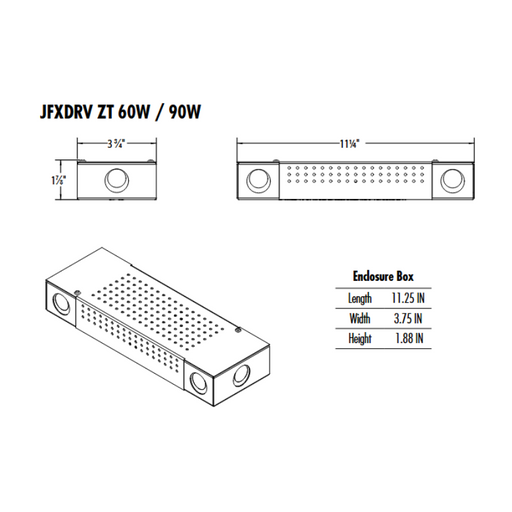 Juno Contractor Select JFX 90W 0-10V Dimmable Driver, 120/277V