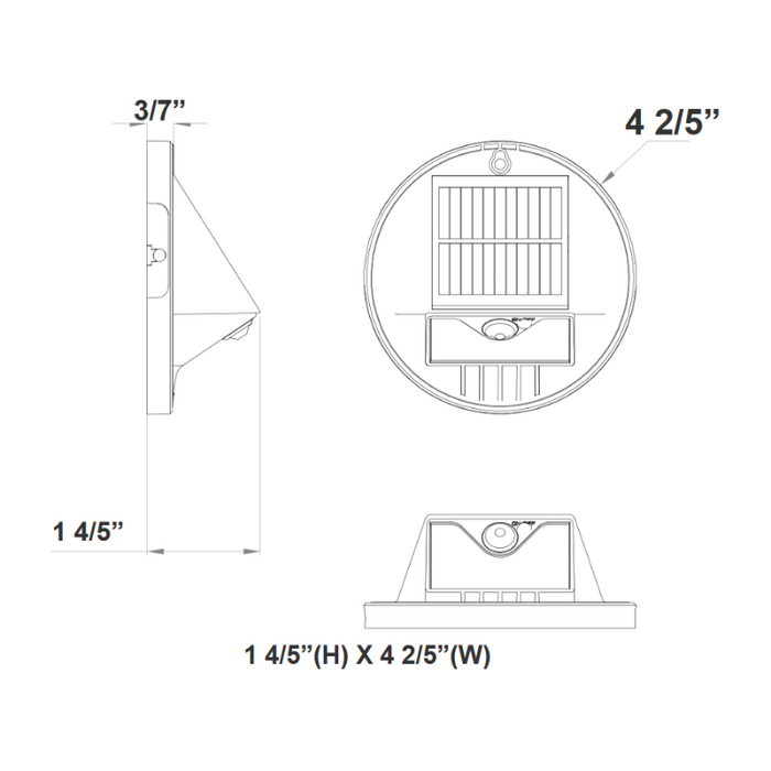 Westgate SOLR-SL1-60K 0.9W LED Solar Step Light with PIR Motion Sensor