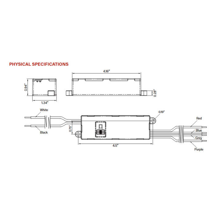 Keystone KTLD-15-UV-PS350 15W Power Select Constant Current LED Driver