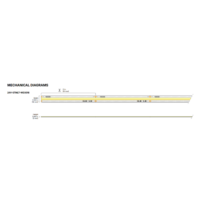 Diode LED Streamlite Warm Dim 24V 3.6W/ft, 16.4-ft LED Tape Light