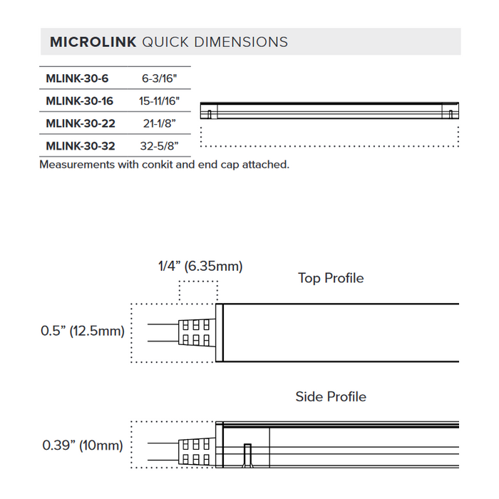 American Lighting MLINK-30 MicroLink 32" 13W DC Linkable Modular Seamless Bar Light, 3000K 1100 Lumen Dimmable 24V