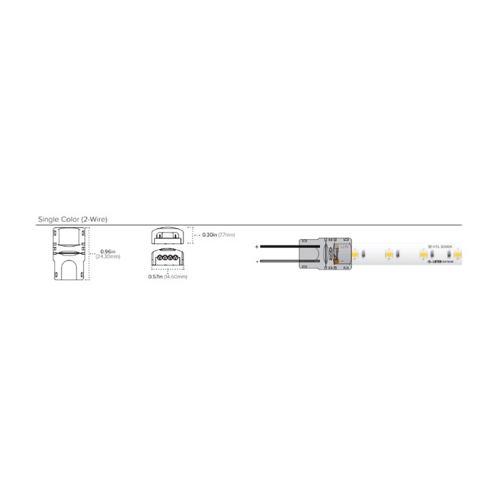 American Lighting TL-2JUMP Trulux HD Linking Cable, Single Color (2-Wire)