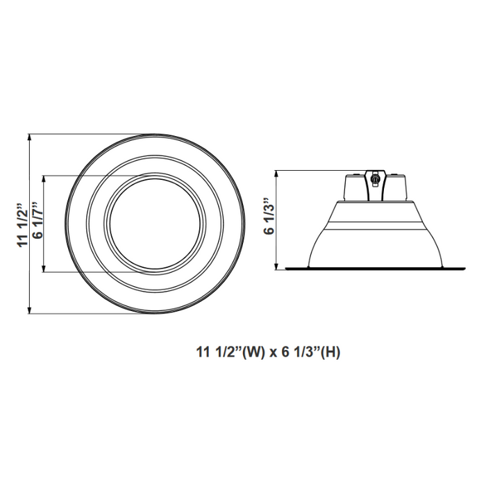 Westgate CRLE10-HO-26-40W-MCTP 10" LED Commercial Recessed Light, Selectable CCT & Wattage