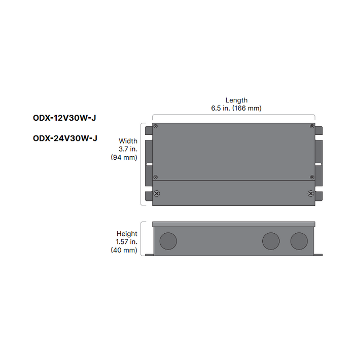 Diode LED OMNIDRIVE X 12V 30W Electronic Dimmable Driver with Junction Box