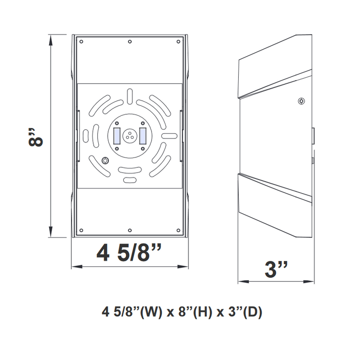 Westgate LRS-CR2 1-lt 8" Tall LED Outdoor Wall Light