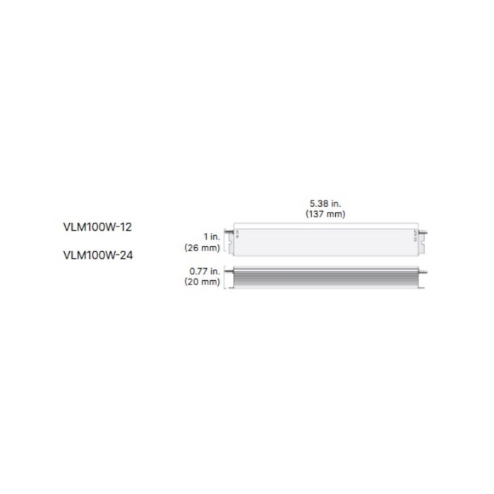 Diode LED VLM Series 24V 96W Constant Voltage LED Driver with NEMA3R Junction Box