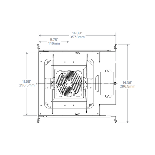 Prescolite LTR-6SQD-H LITEISTRY 6" 18.7W Square LED New Construction Downlight Housing