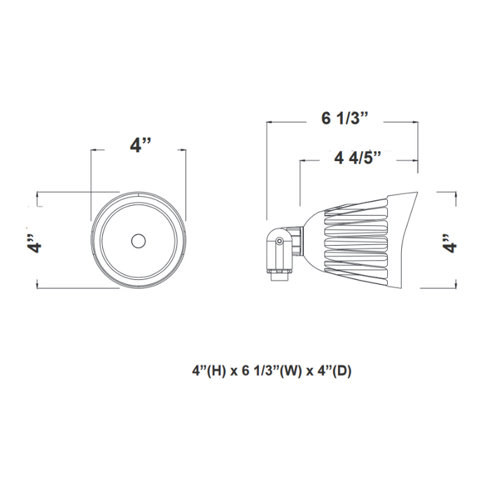 Westgate FLD3 13W LED Flood Head, CCT Selectable, 1820 lm, 120-277V
