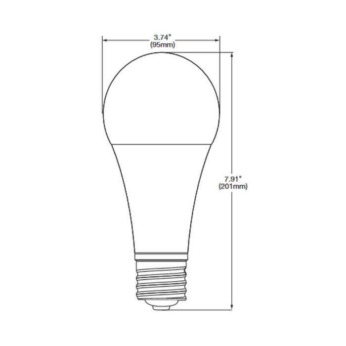 Satco S11484 36W PS30 LED Bulb, E39 Base, 4000K, 12-Pack