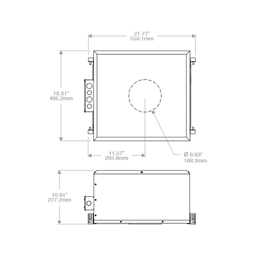 Prescolite LFR-6RD-H LiteFrame 6" Round New Construction Chicago Plenum Housing Enclosure