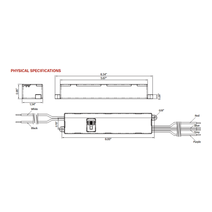 Keystone KTLD-25-UV-PS450 25W Power Select Constant Current LED Driver