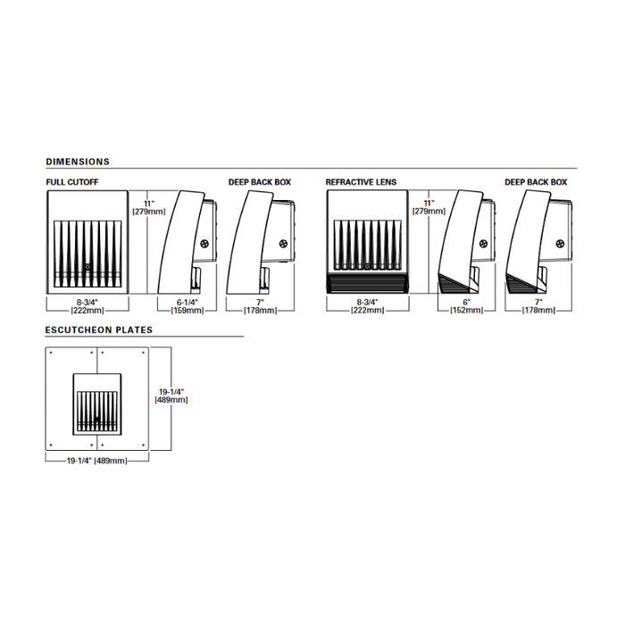 Lumark XTOR Crosstour MAXX 58W LED Full Cutoff  Wall Pack