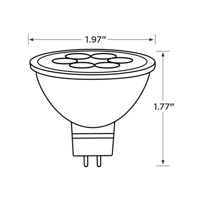 Satco S11398 6.5W MR16 LED Bulb, GU5.3 Base, 3000K