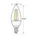 Satco S11477 5W B11 LED Bulb, E12 Base, 2700K, 12-Pack