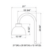 Westgate WLF 24W/32W/40W LED Dome Light with Flat Lens, 3CCT Selectable, 120V, Top-Of-Pole Mount Bell Arm