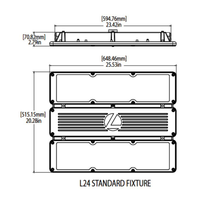 Lithonia XIB 24" 113W LED High Bay, 18000LM, Frosted Acrylic, Medium, 0-10V Dimming, Wet Location, White