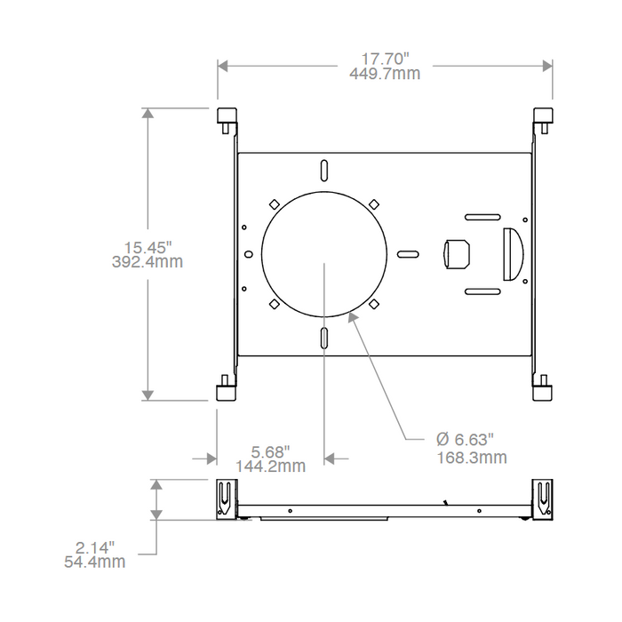 Prescolite LFR-6RD-H LiteFrame 6" Round New Construction Housing Frame