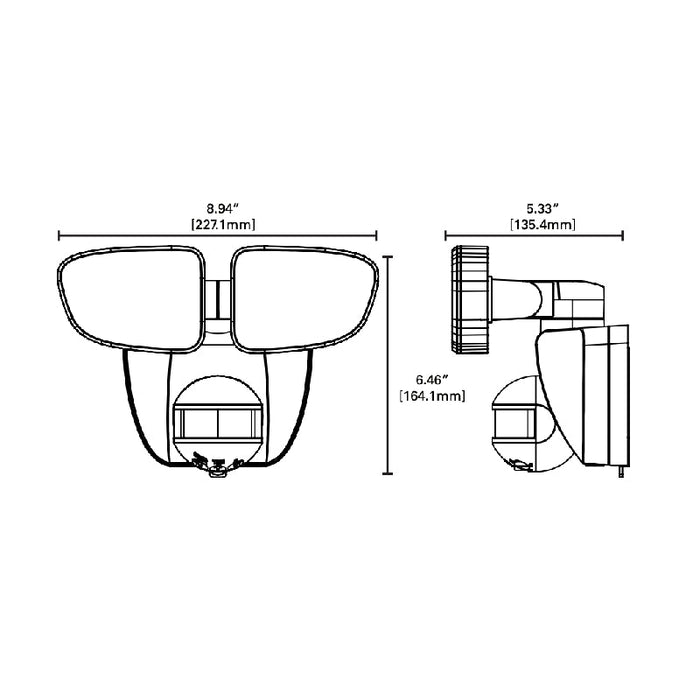 Halo SLFS15 LED Solar Floodlight, Twin Head, 1500 lm