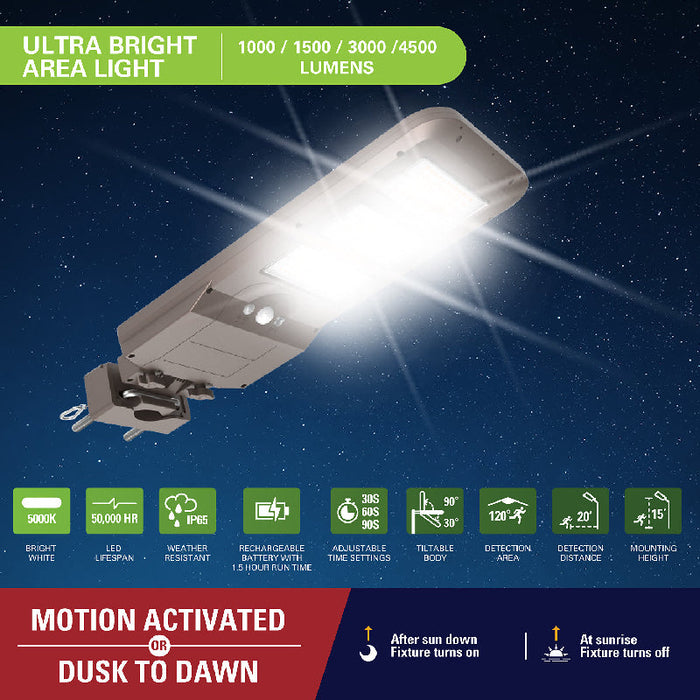 Halo SLST30 LED Solar Area Floodlight, 3000 lm