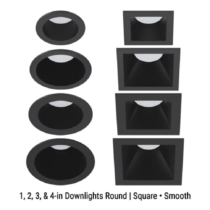 Halo ML4 4" Square Smooth Canless LED Downlight, Dim to Warm