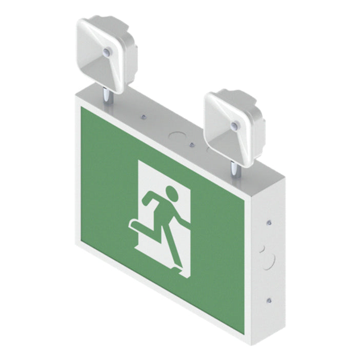 Lithonia TCC Indura LED Steel Running Man Emergency Light/Exit Combo, 350lm, 120-347V