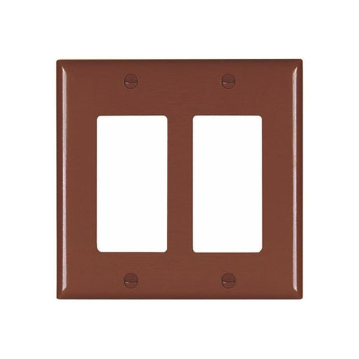 Legrand TP262 Two Gang Decorator Openings Wall Plate - Brown
