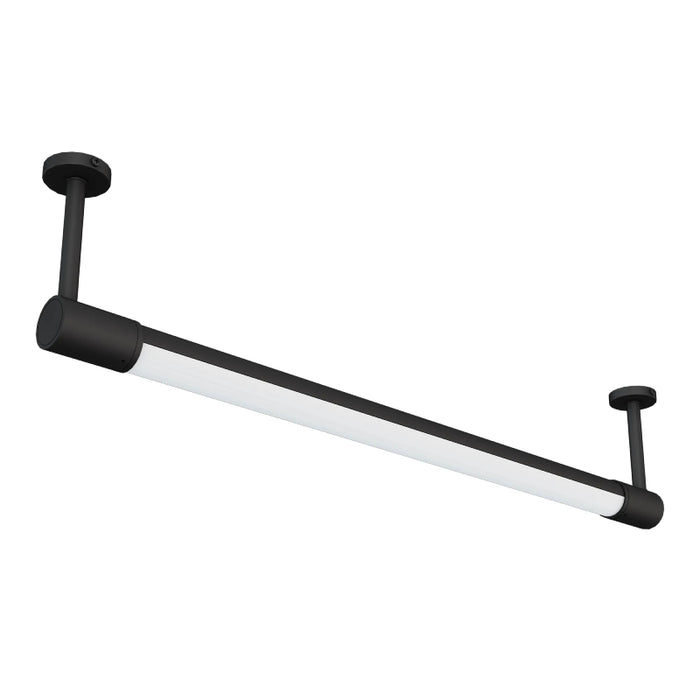 Westgate TSR 3-ft 20W LED Tubular Rotatable IP66 Sign Lights with Mount Canopy, 120–277V, 5CCT Selectable - Black