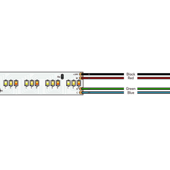Diode LED Valent X Tunable White 24V 4.6W/ft, 16.4-ft LED Tape Light