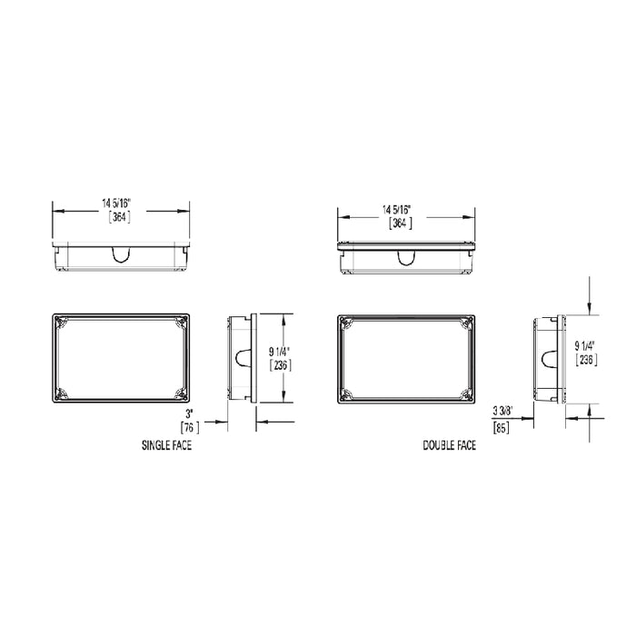 Sure-Lites UX6 Wet Location LED Exit Sign, AC Only