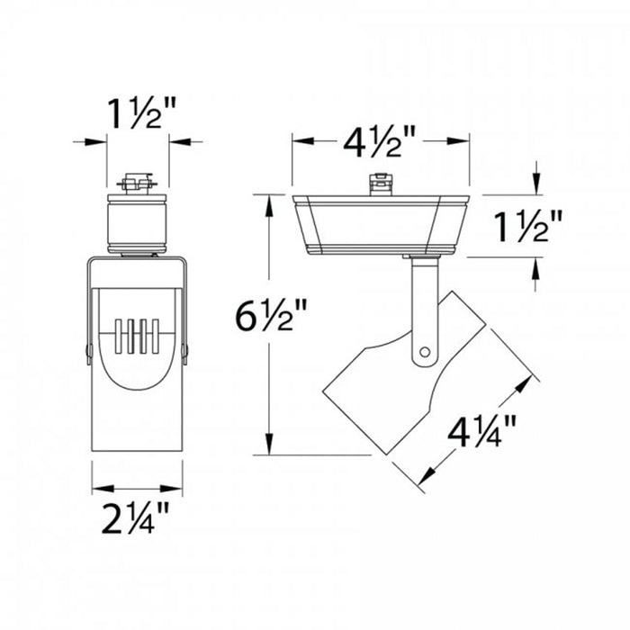 WAC LHT-007 L Track 50W Low Voltage Track Head