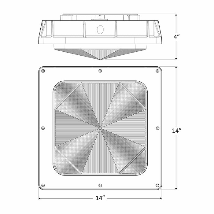 Westgate CDLX 30W/40W/60W/80W LED Canopy Light, 120-277V