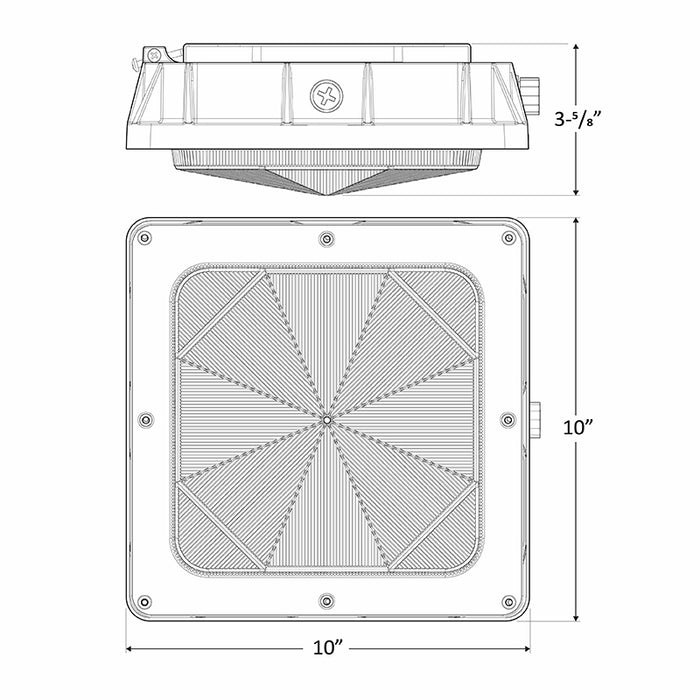 Westgate CDLX 15W/25W/35W/45W LED Canopy Light, 120-277V