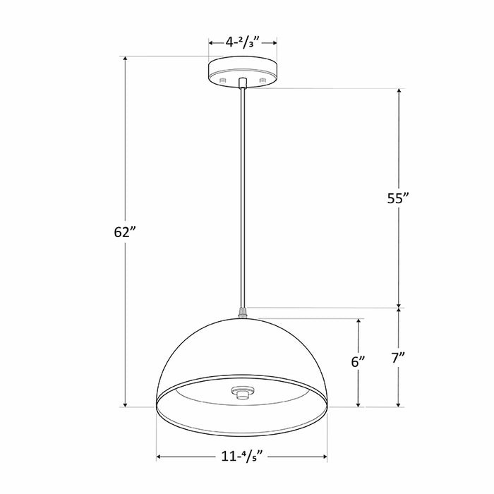 Westgate LCFD 12" LED Pendant, CCT