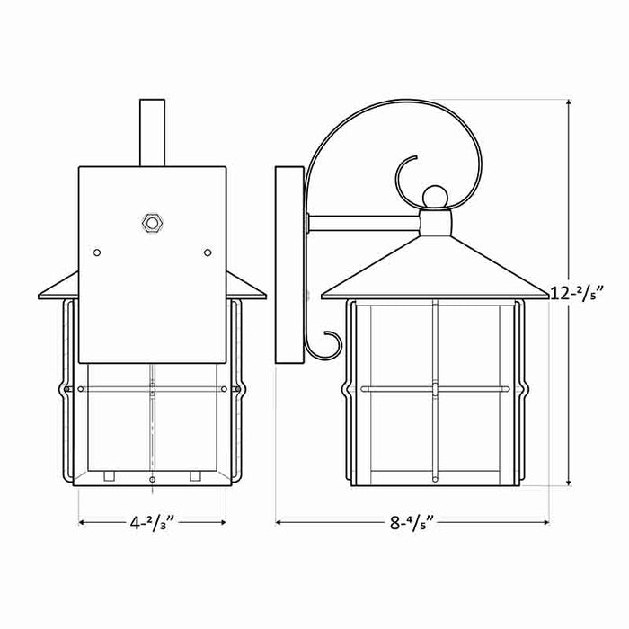 Westgate LRS-L-MCT5 12W LED Outdoor Wall Lantern, Multi CCT