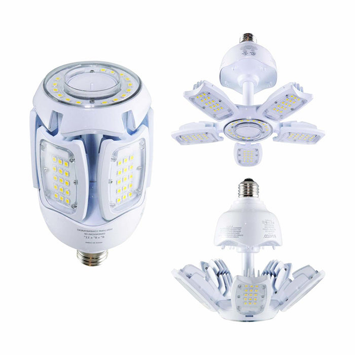 Satco S39768 30W LED HID Replacement, Corncob; 2700K; Medium Base; 120-277V; Type B; Adjustable Beam