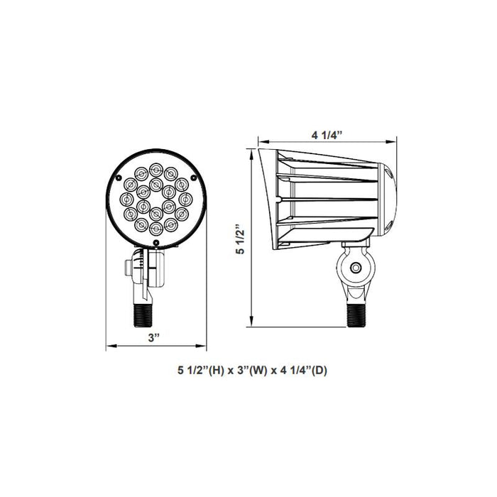 Westgate FLD2 15W LED Garden Bullet Light, 5000K
