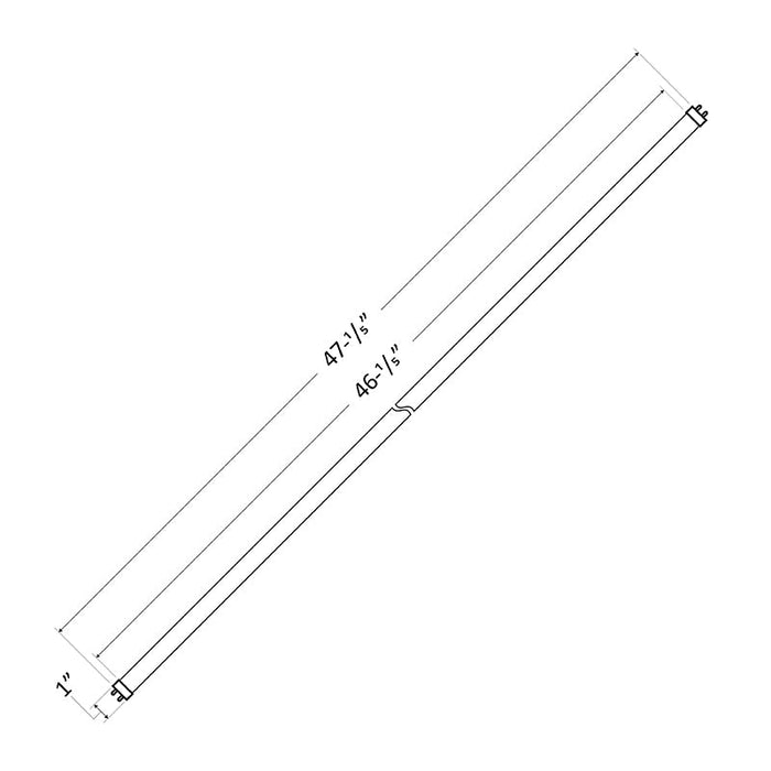 Westgate T8-EZX 4-ft 12W/15W/18W LED T8 Linear Glass Lamp, 5000K