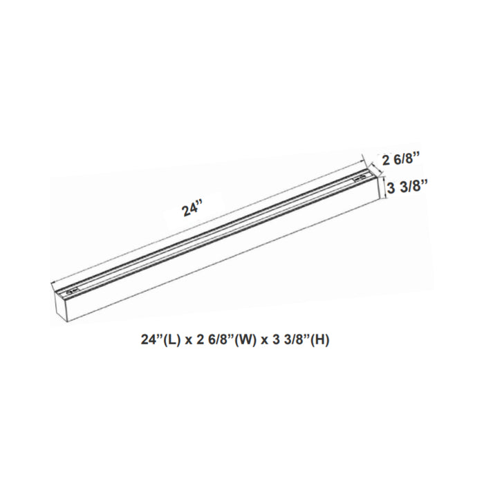 Westgate SCX 2FT 2-3/4" 20W LED Seamless Linkable  Linear Light,  CCT Selectable, 120-277V